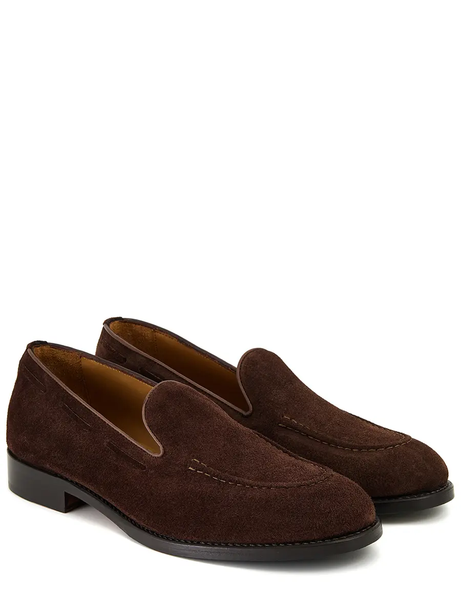 Лоферы замшевые