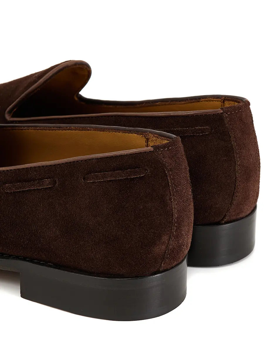 Лоферы замшевые