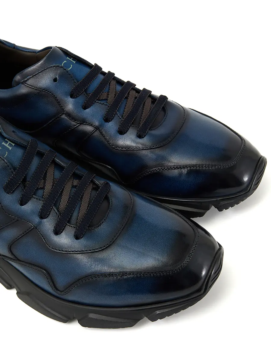 Кроссовки кожаные