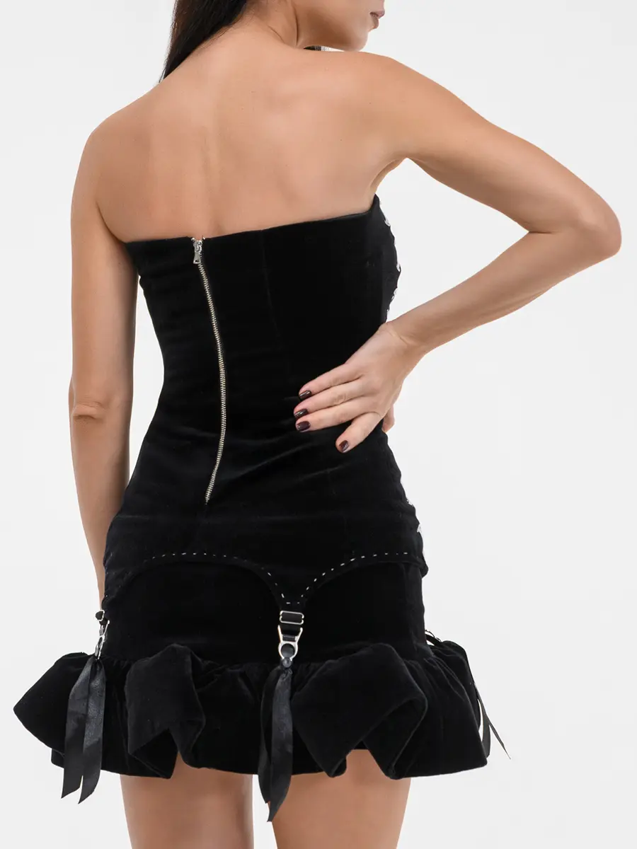 Платье бархатное