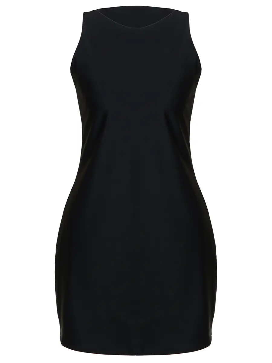 Платье однотонное