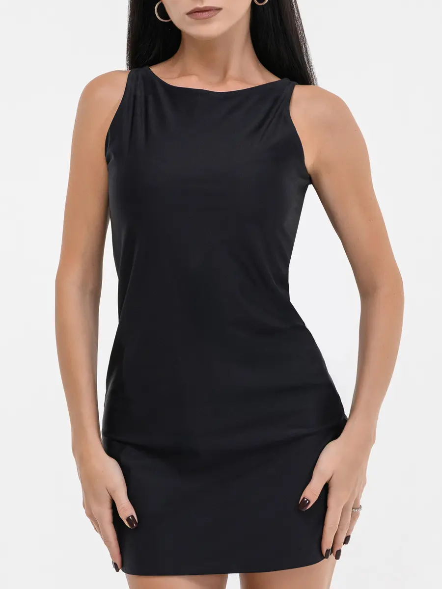 Платье однотонное