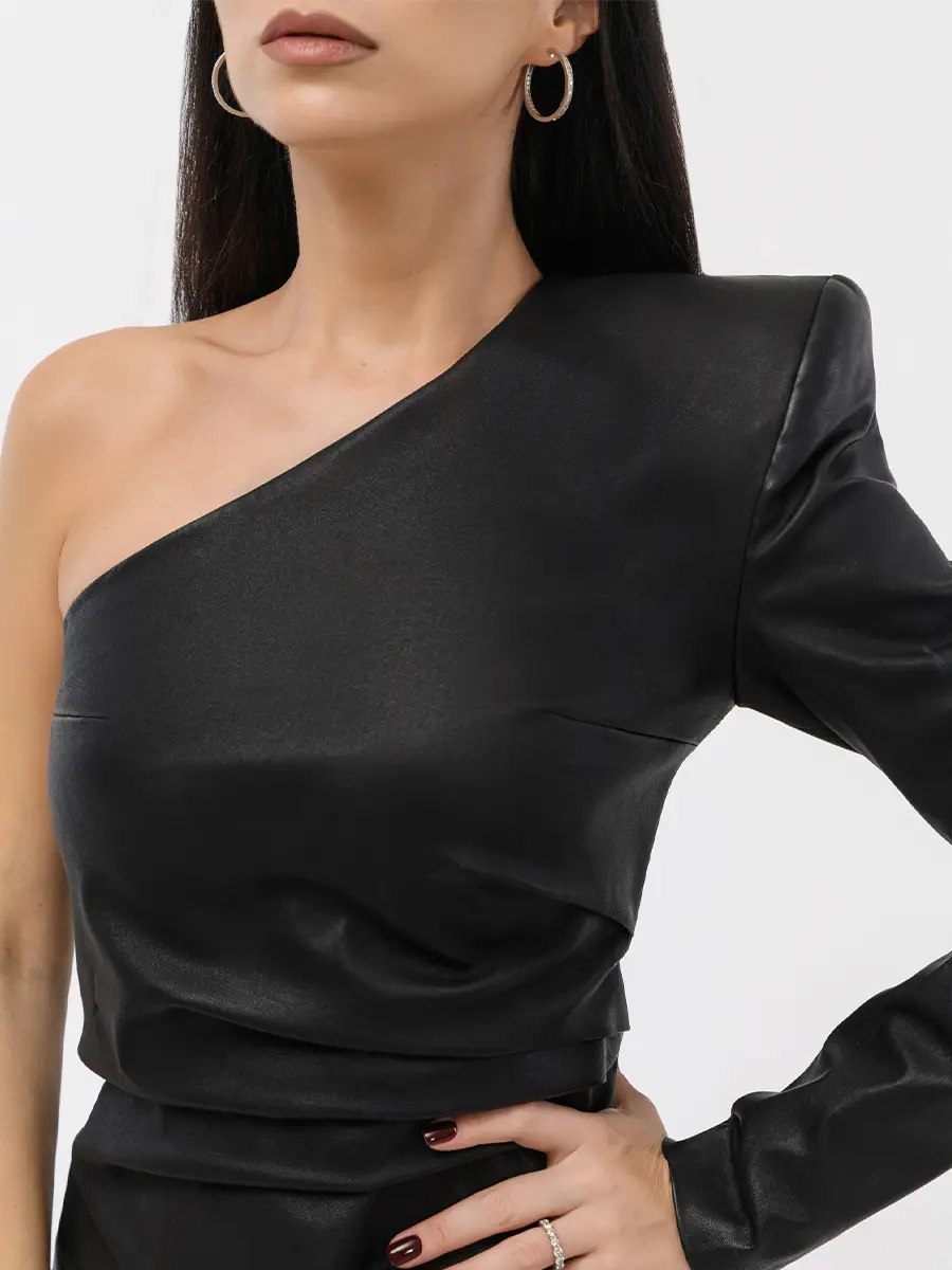 Платье кожаное