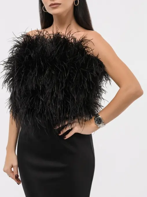 Корсет с перьями ELJACKET