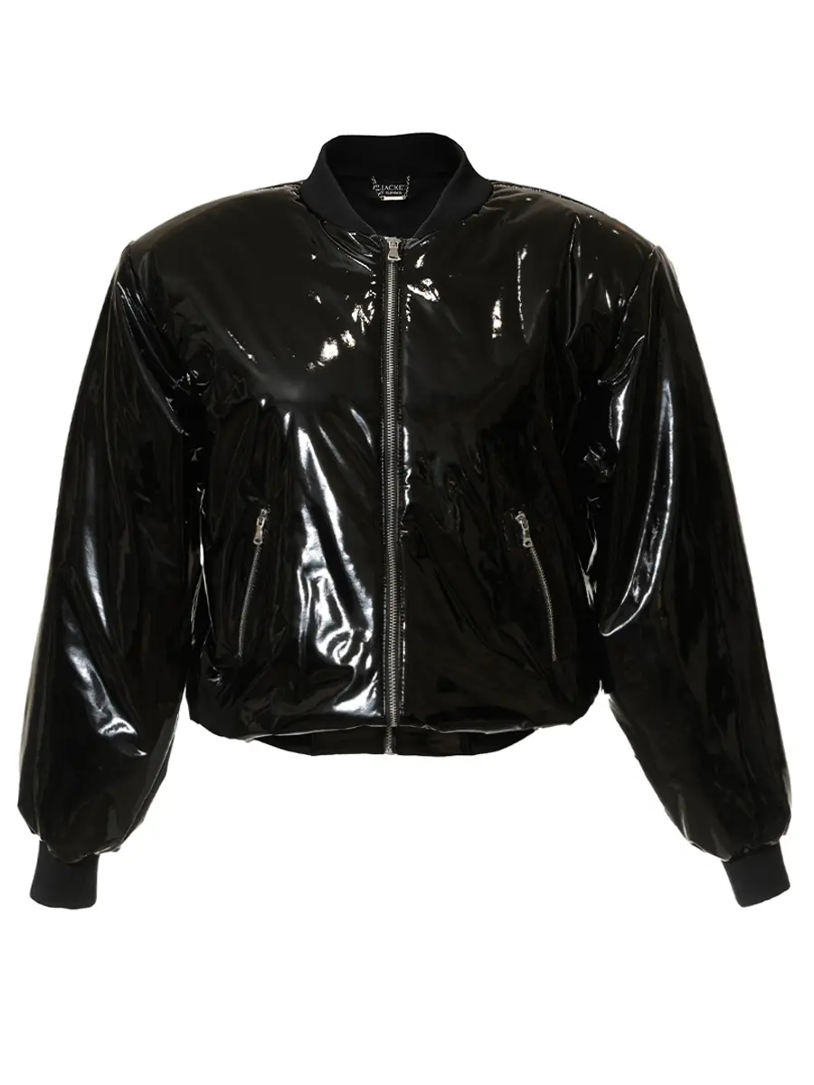 Бомбер лакированный