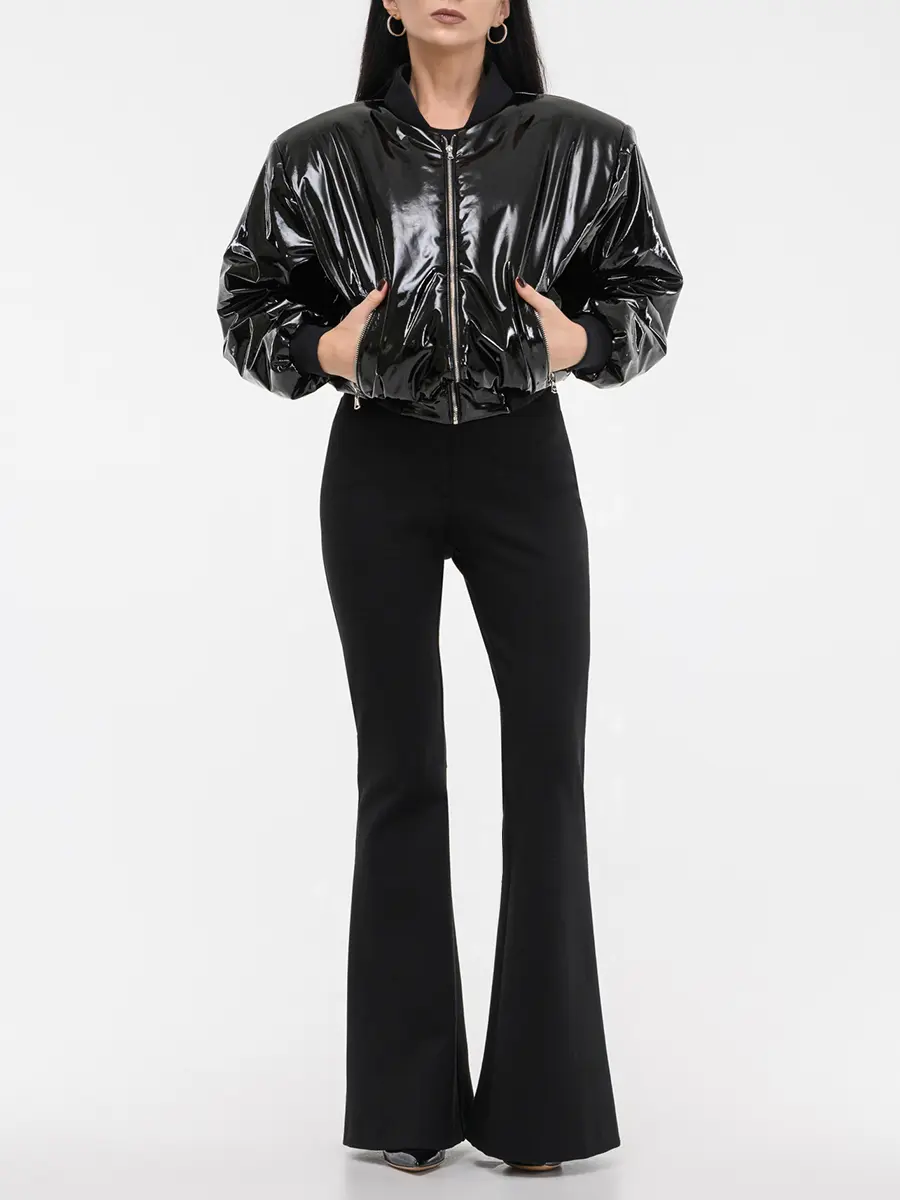 Бомбер лакированный