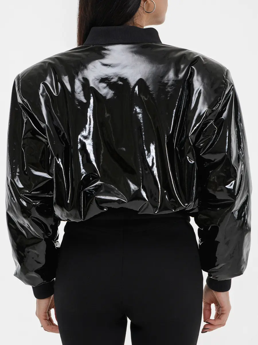 Бомбер лакированный