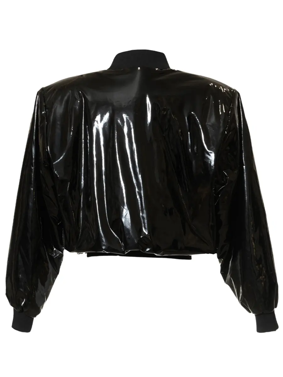 Бомбер лакированный