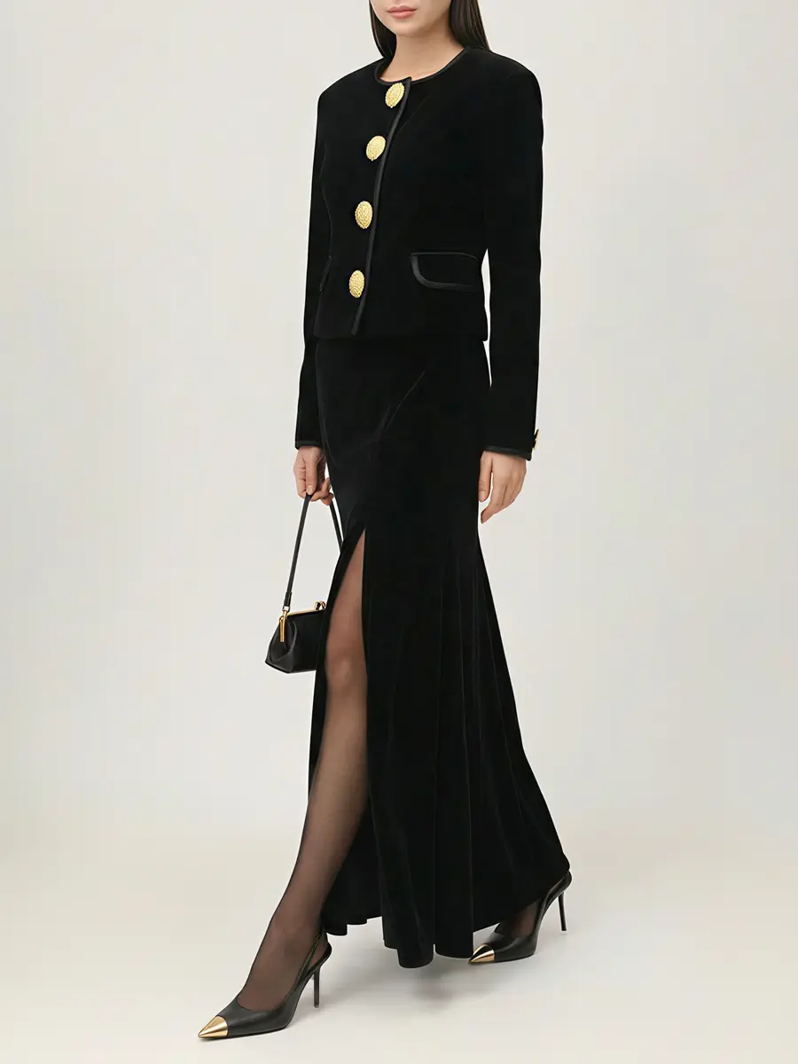 Жакет бархатный