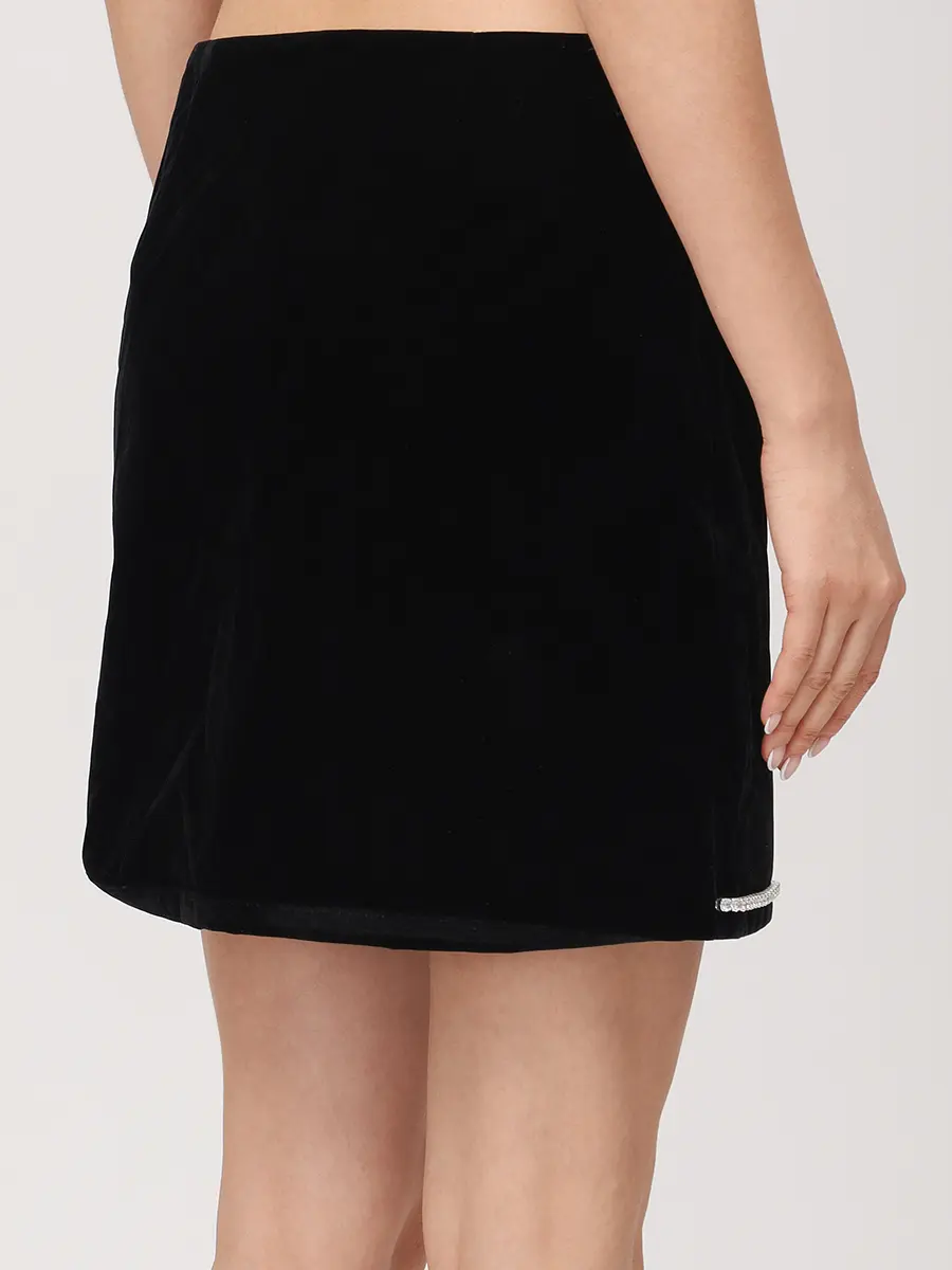 Юбка бархатная