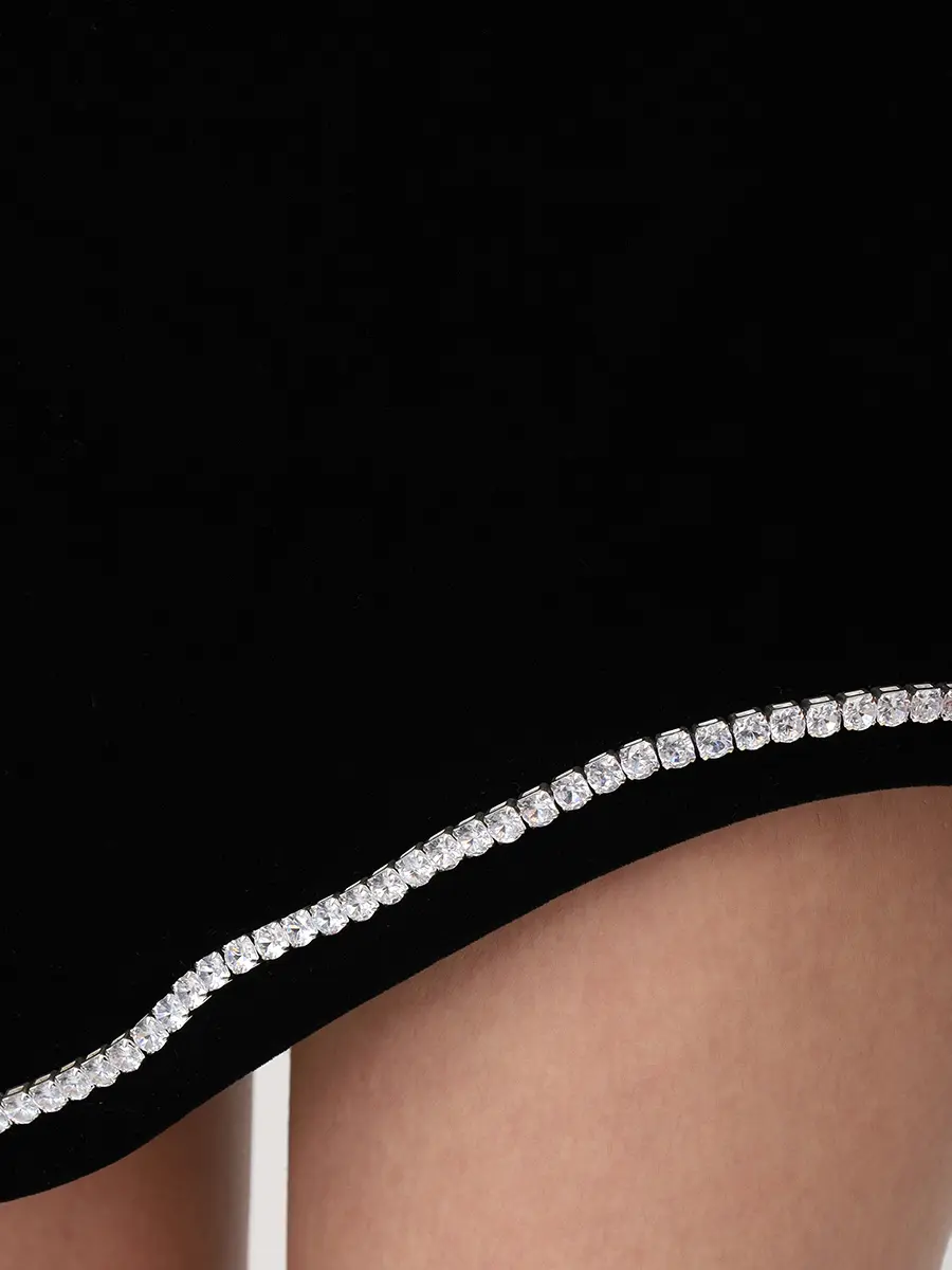 Юбка бархатная