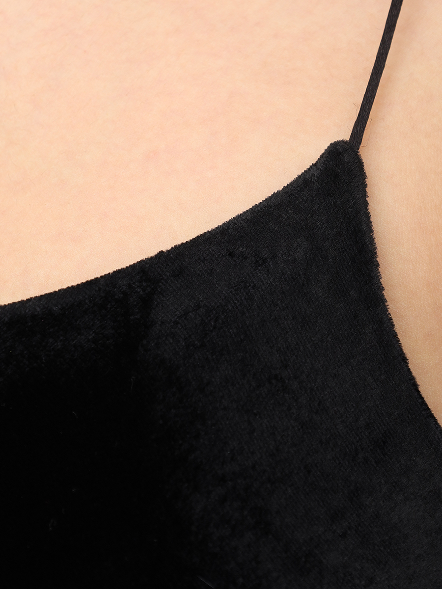 Платье-комбинация бархатное