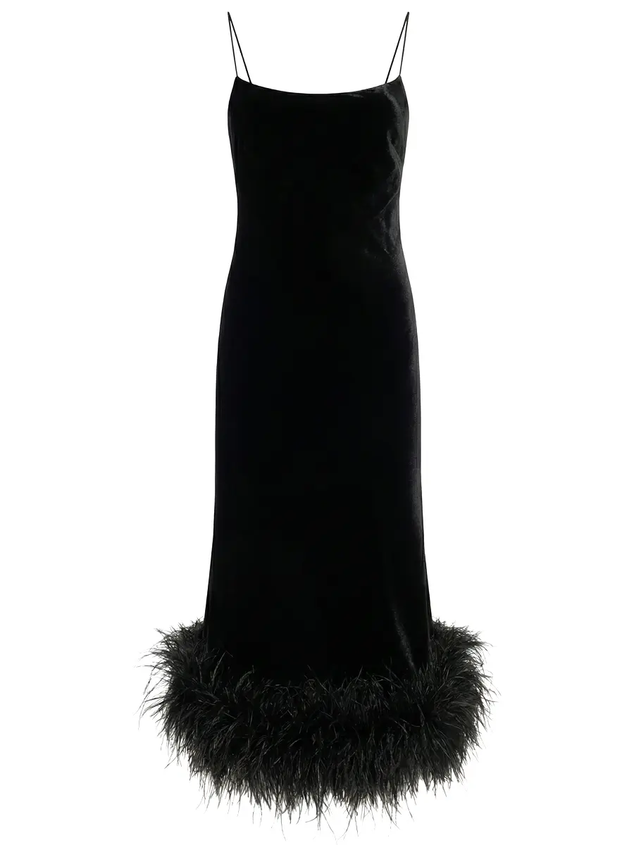 Платье-комбинация бархатное