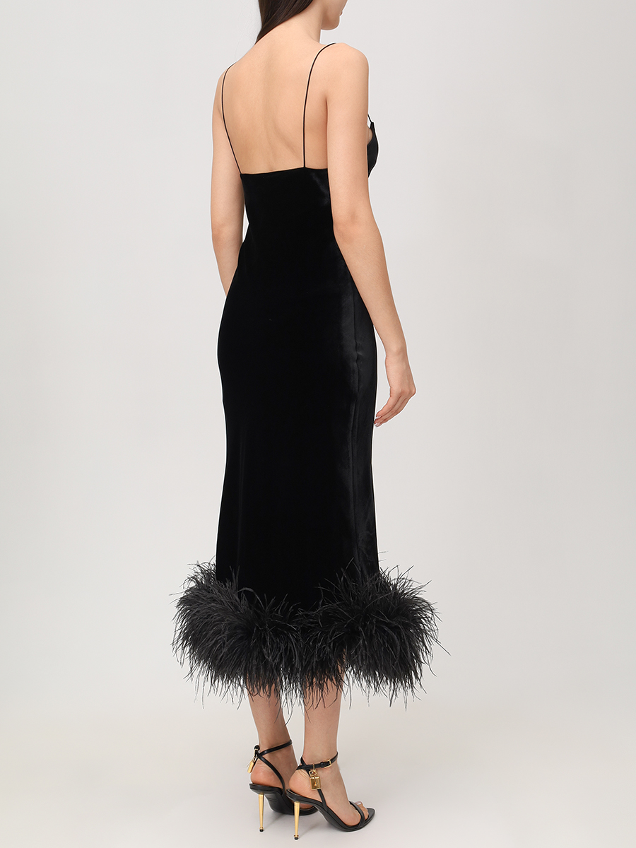 Платье-комбинация бархатное