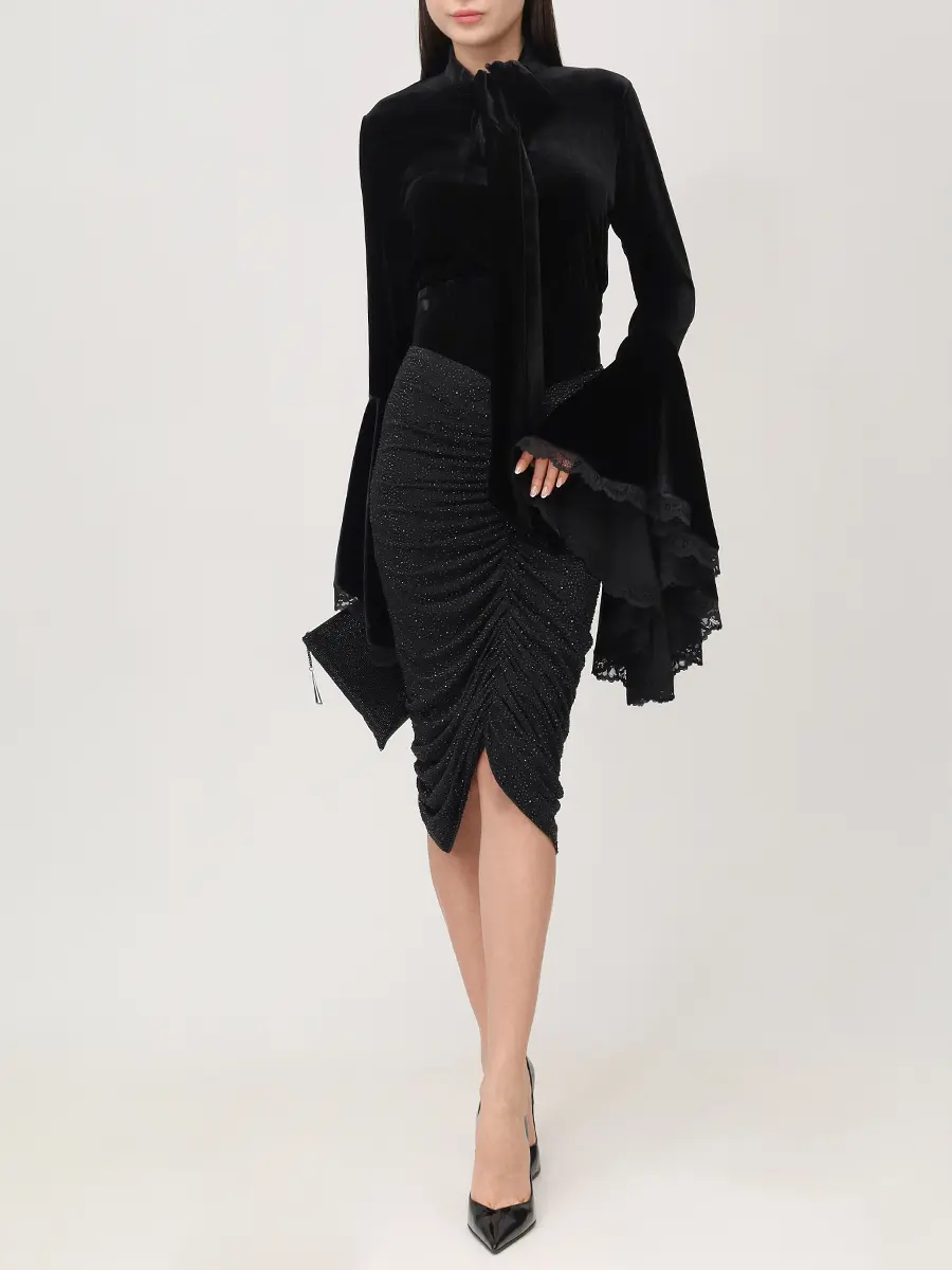 Блуза бархатная