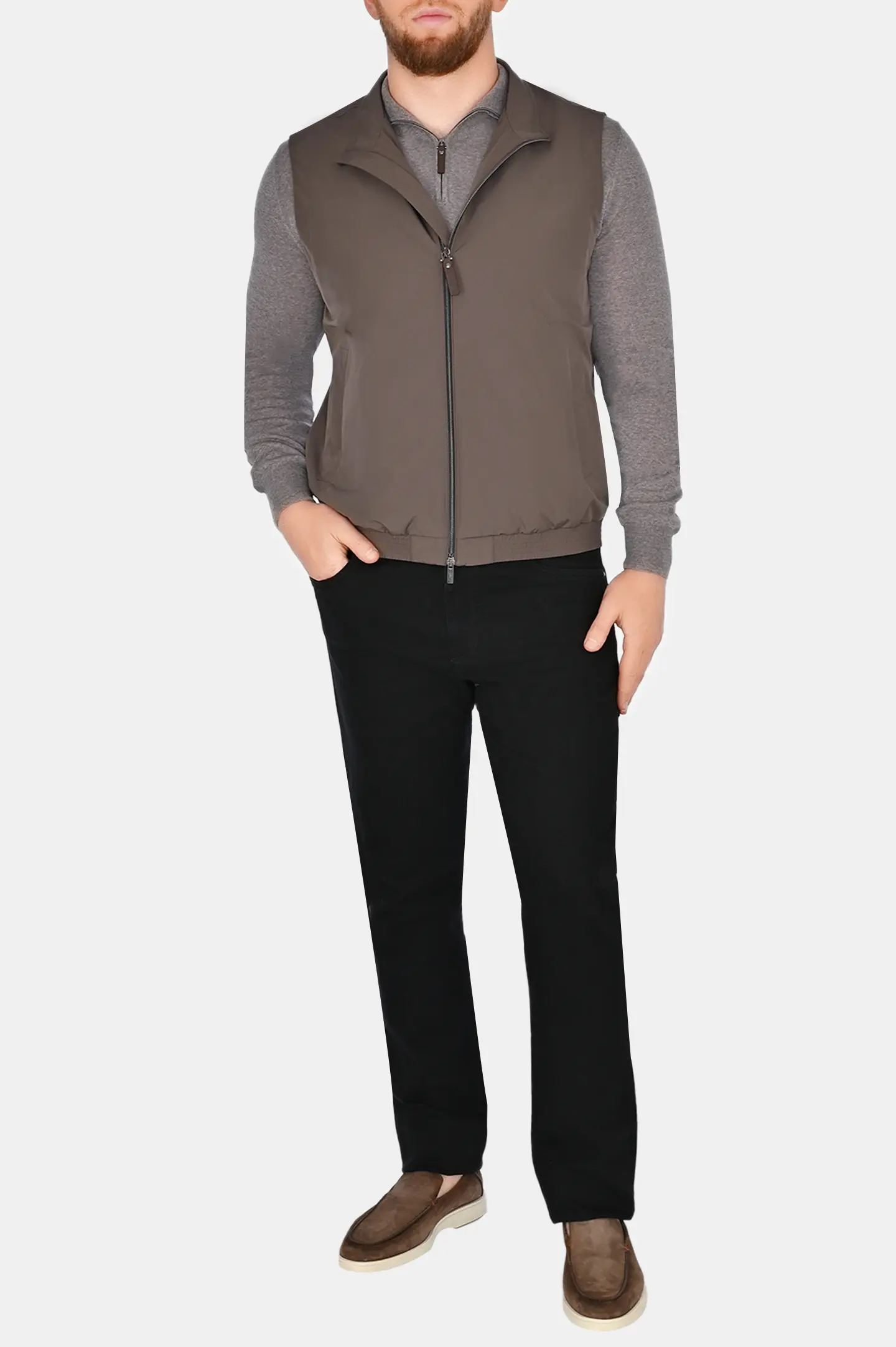 Жилет однотонный