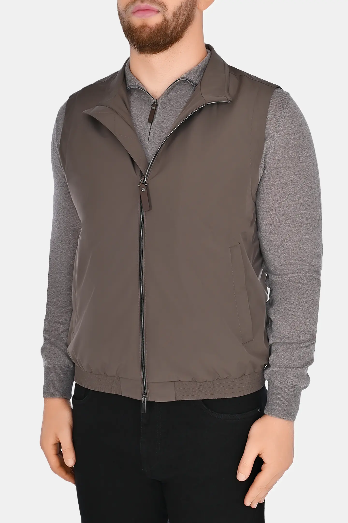 Жилет однотонный