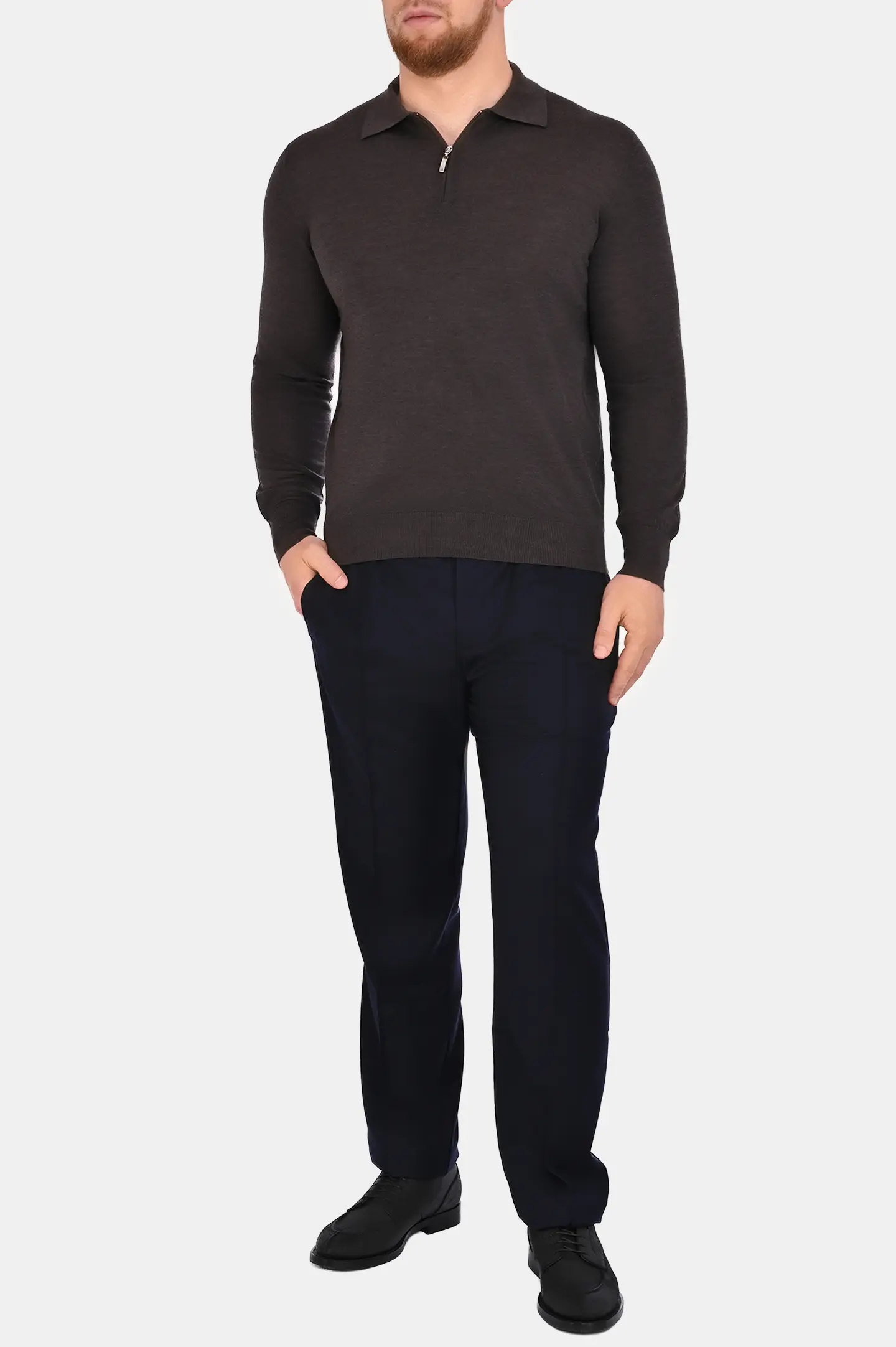 Поло из шерсти и шелка