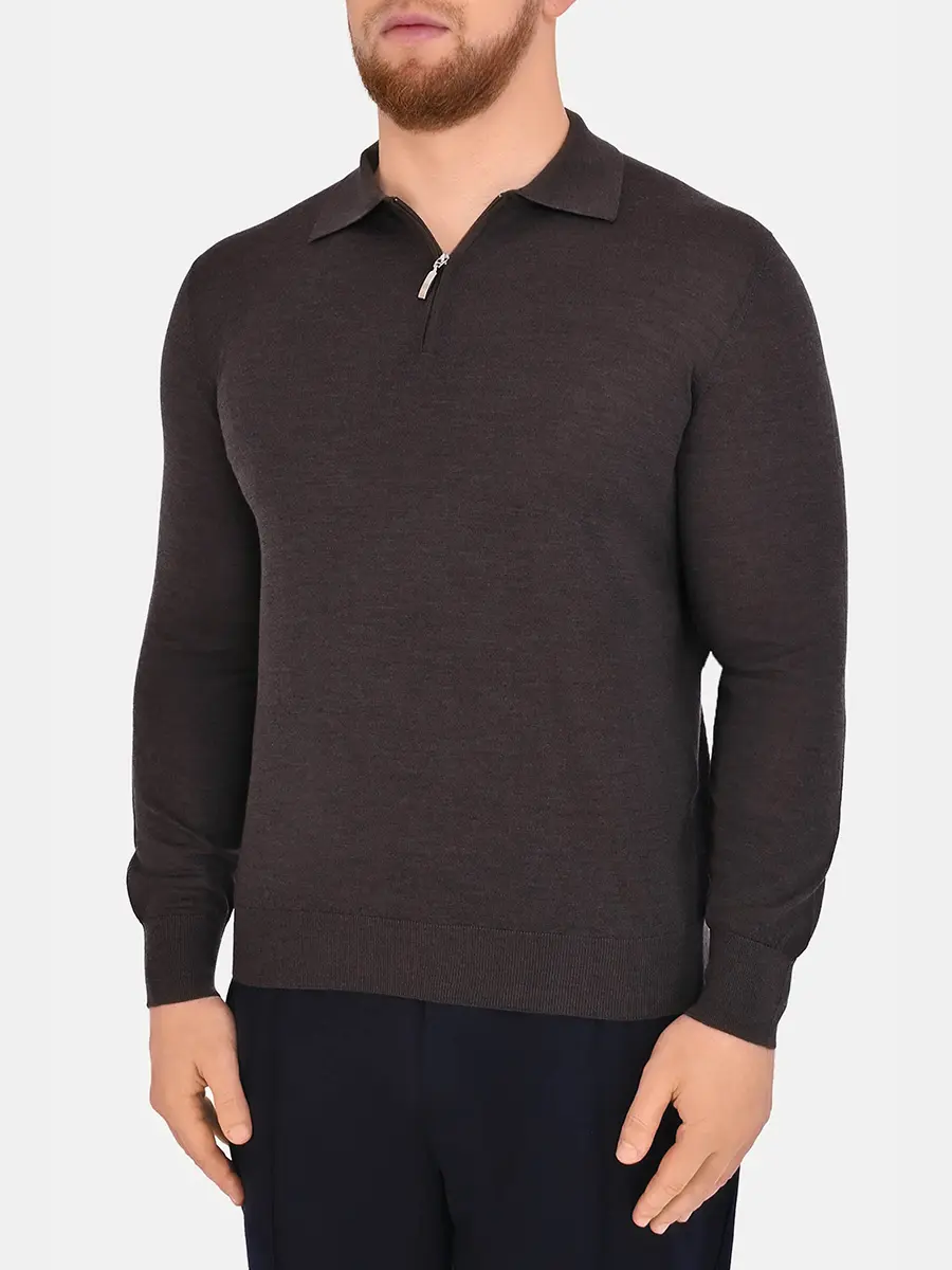 Поло из шерсти и шелка