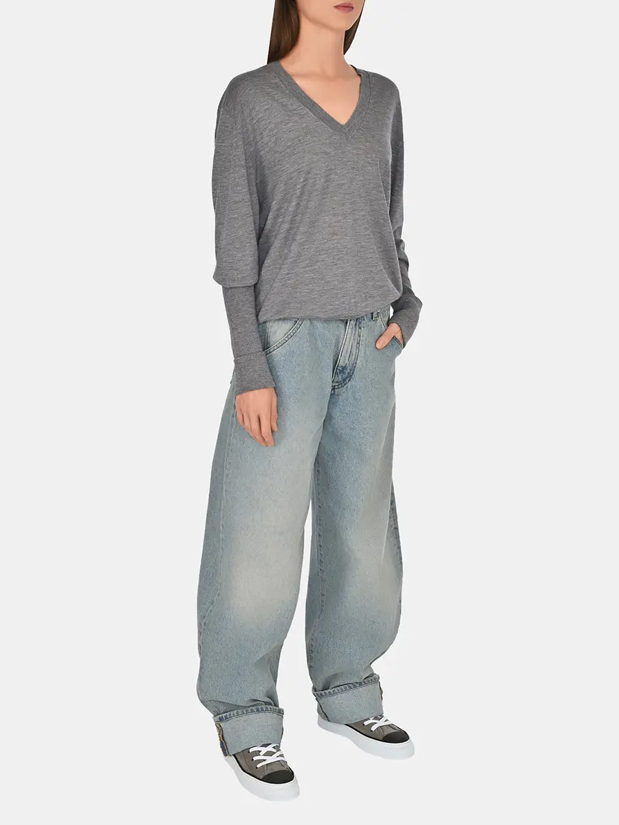 Пуловер из кашемира и шелка