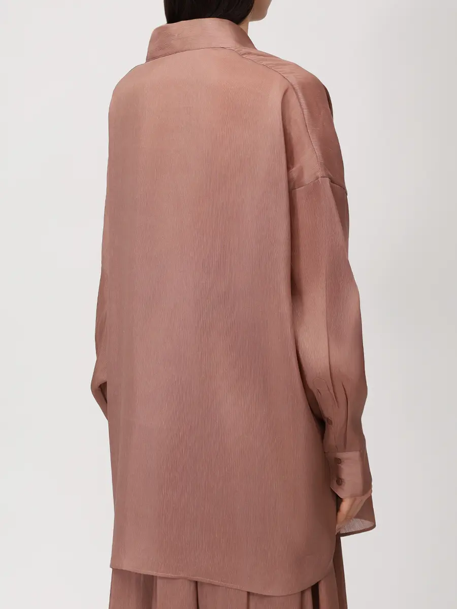 Блуза из шелка и льна