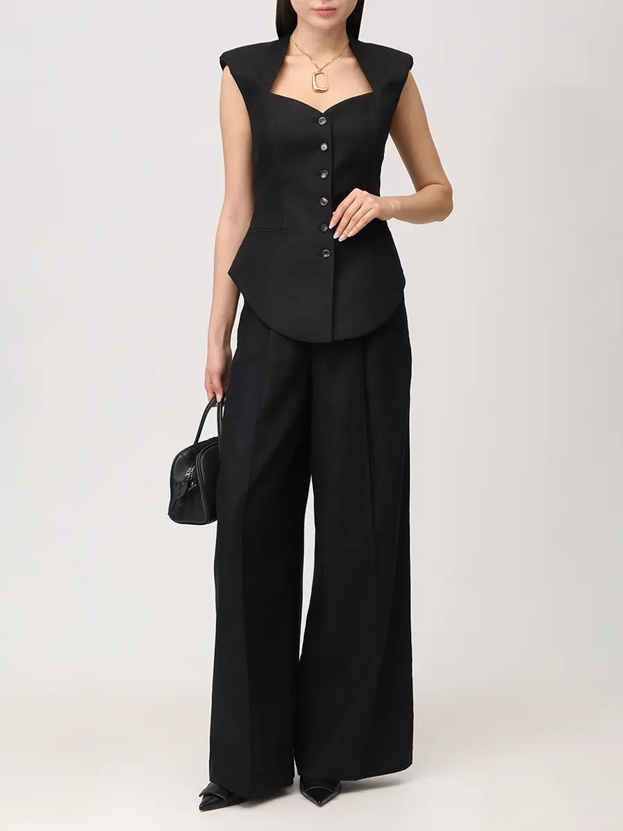 Жилет однотонный