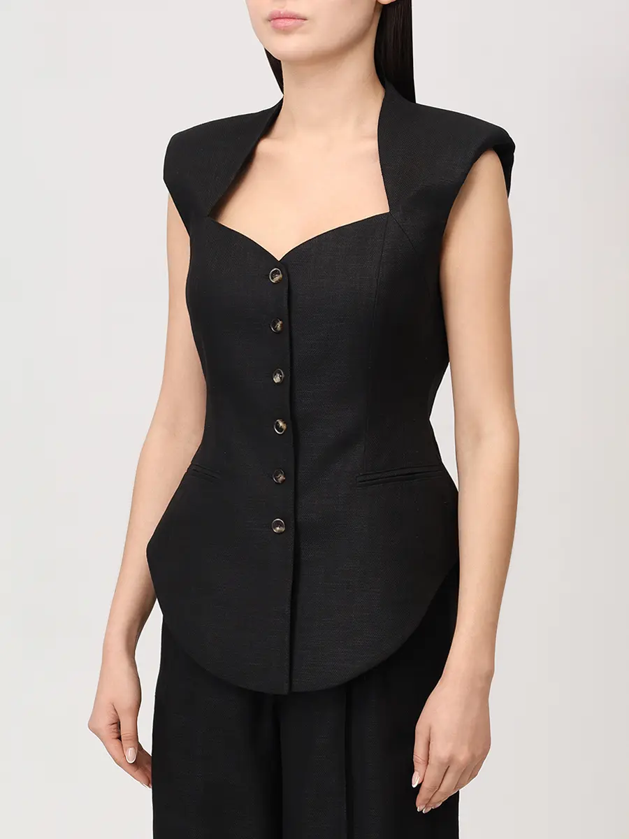 Жилет однотонный