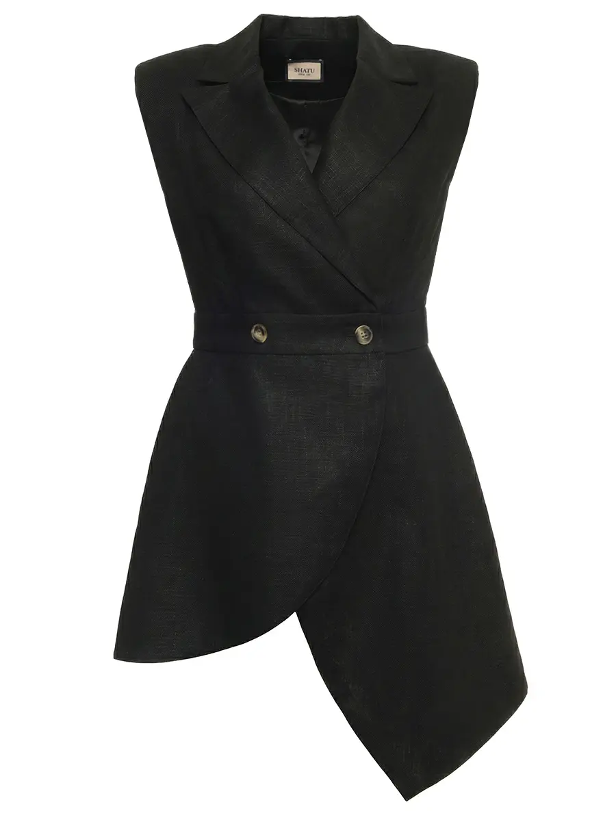 Жилет однотонный