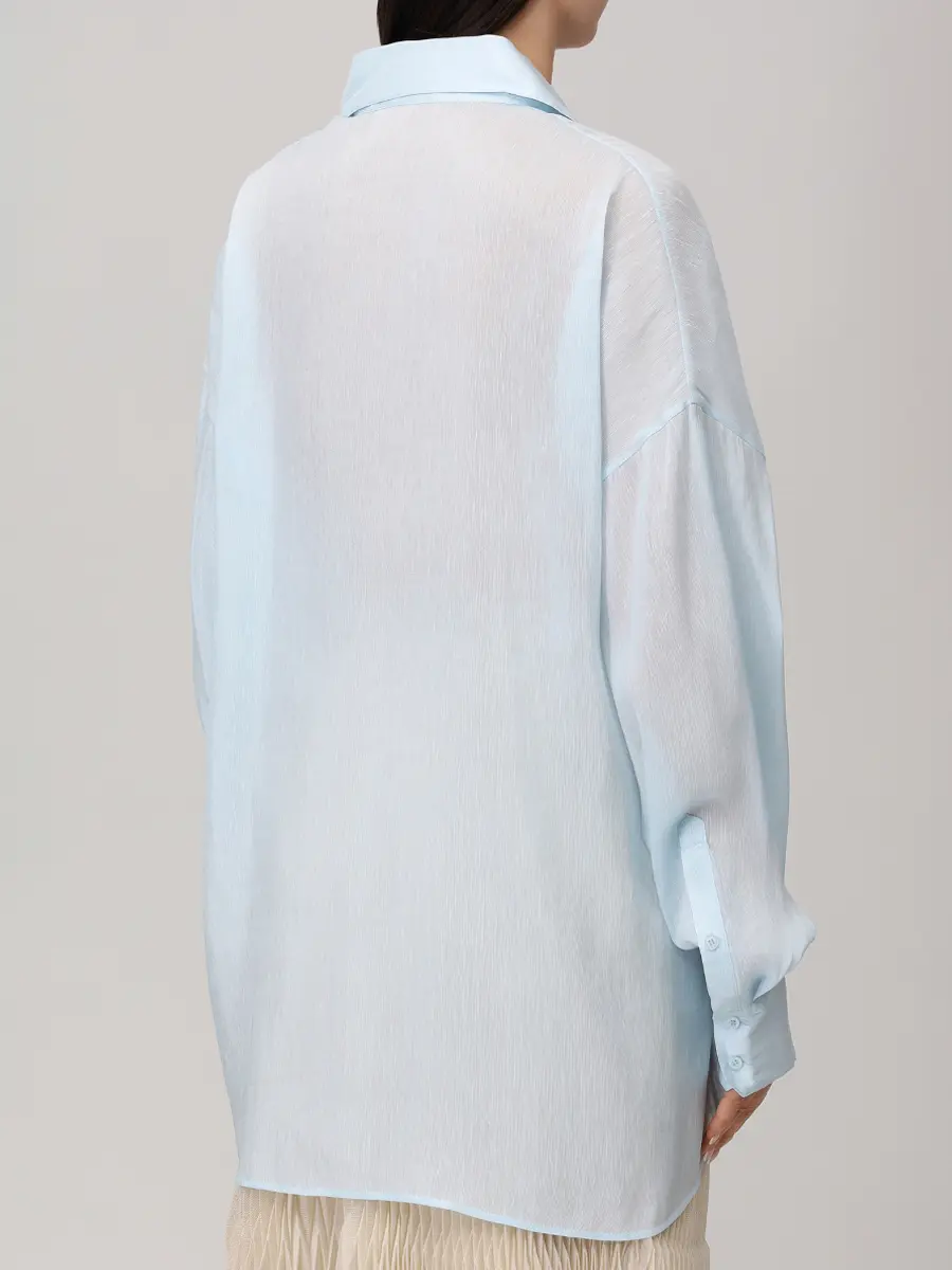 Блуза из шелка и льна