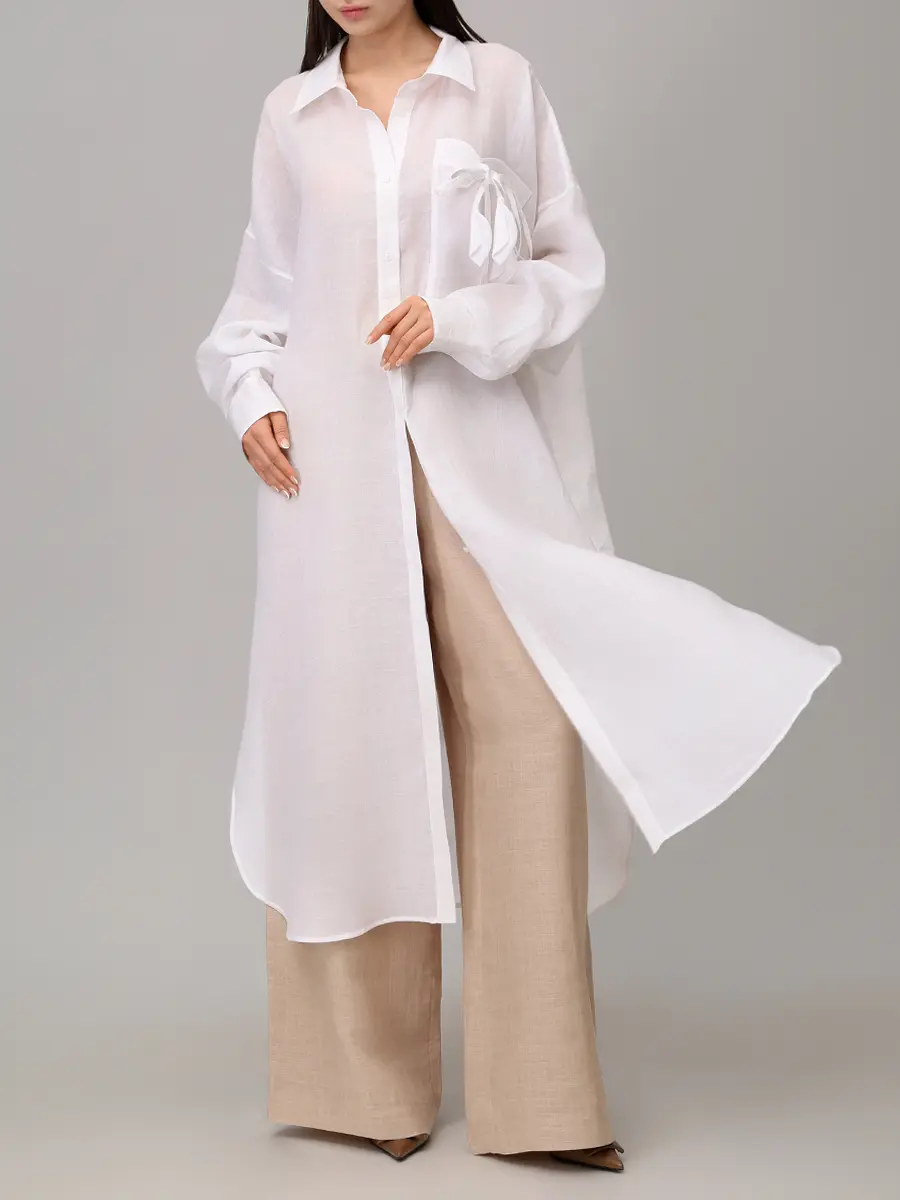 Блуза однотонная