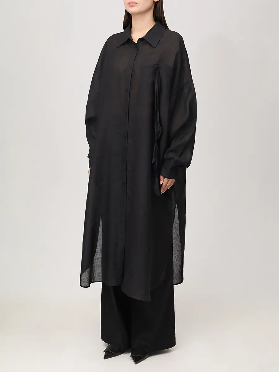 Блуза однотонная