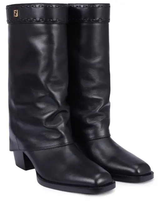 Сапоги кожаные FENDI