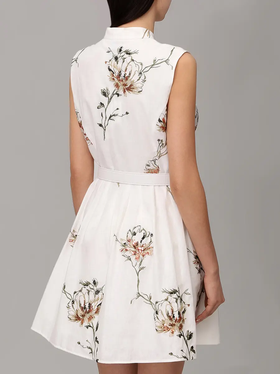 Платье из хлопка и льна