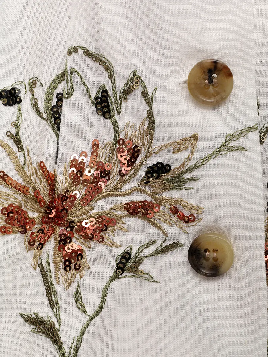 Платье из хлопка и льна