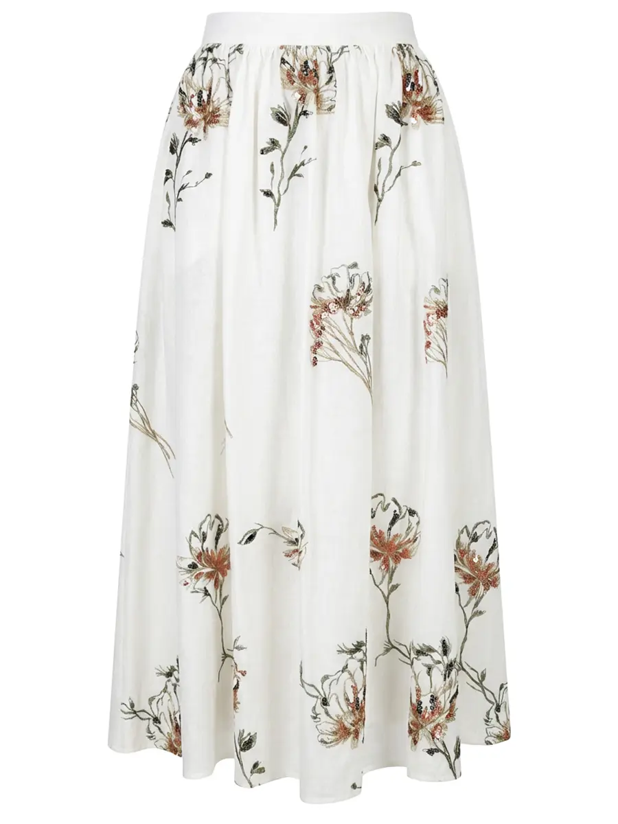 Юбка из хлопка и льна