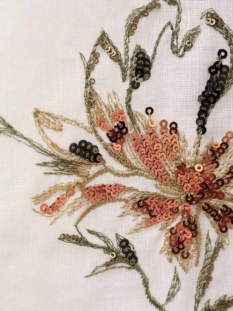 Юбка из хлопка и льна