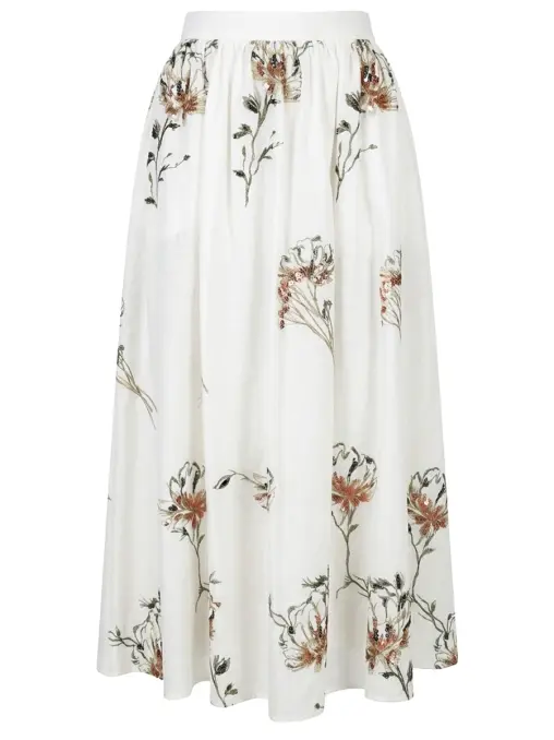 Юбка из хлопка и льна OLOLOL