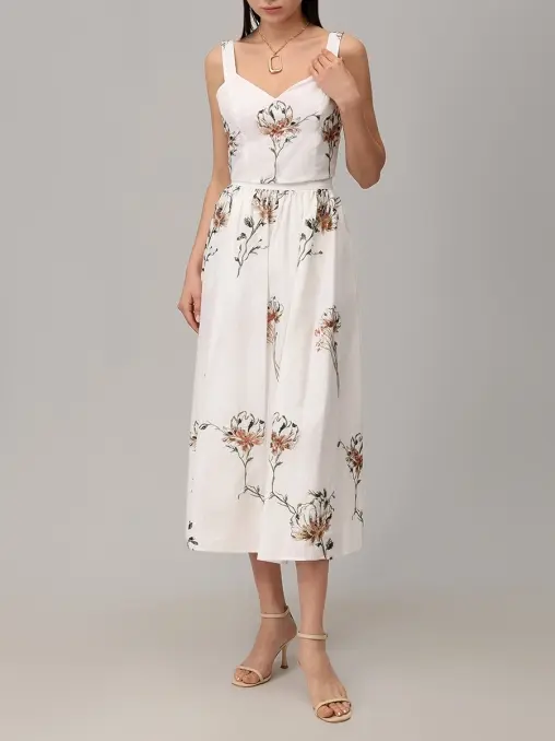 Юбка из хлопка и льна OLOLOL