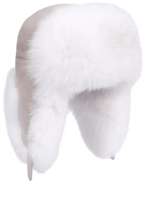 Шапка кашемировая с мехом песца YASAVI