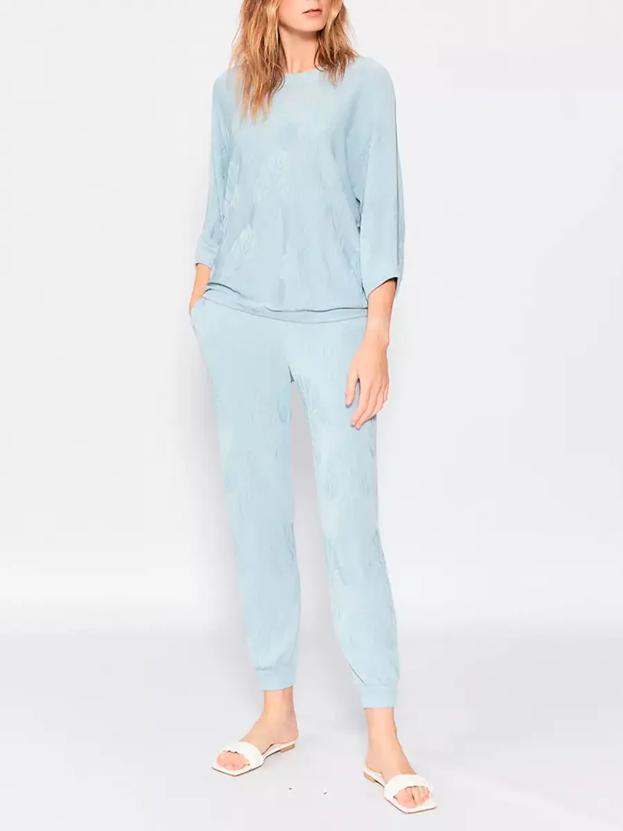 Джоггеры из шелка и вискозы