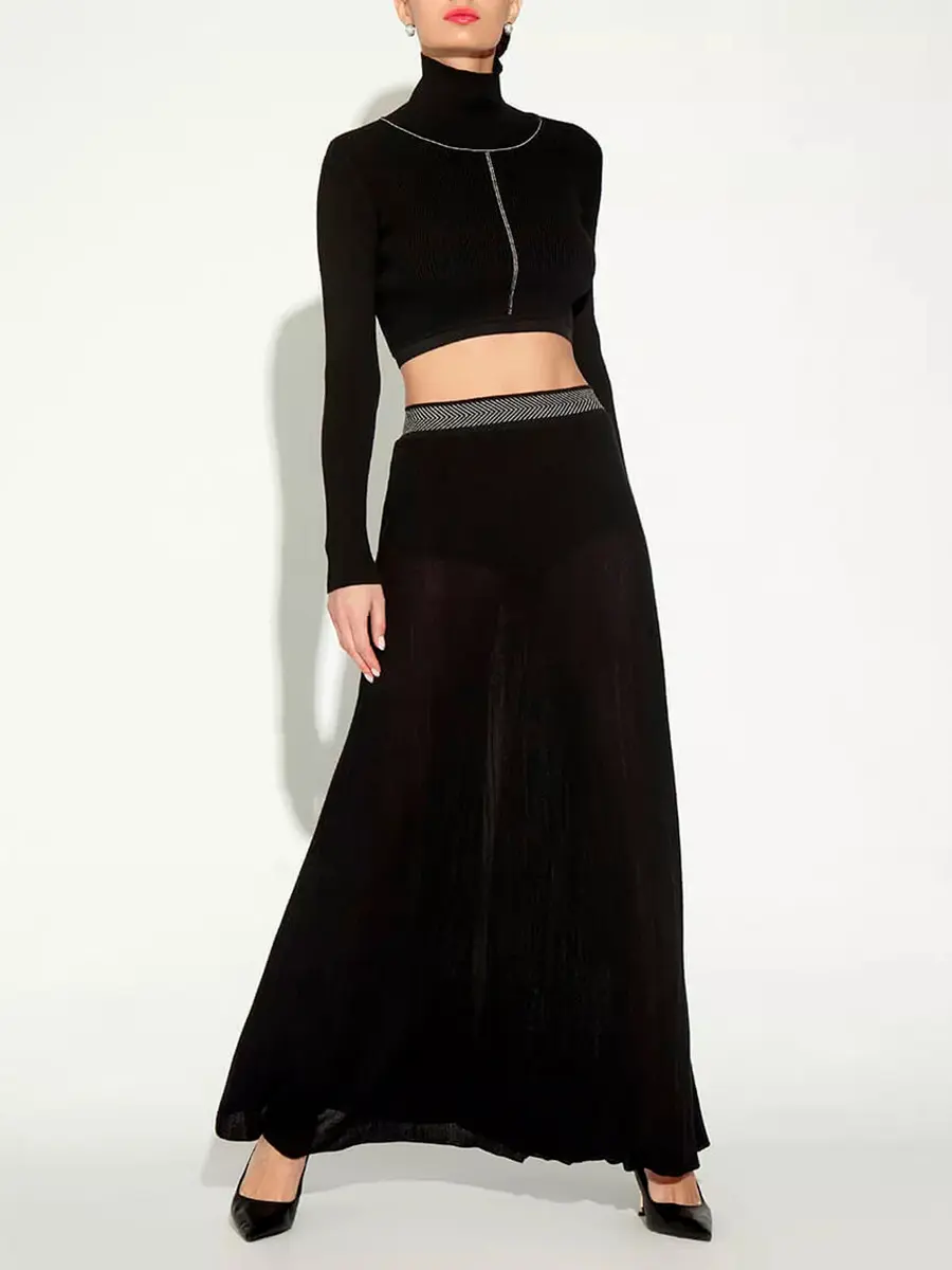 Юбка из шелка и вискозы