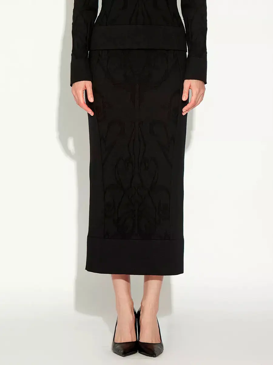 Юбка из шелка и кашемира