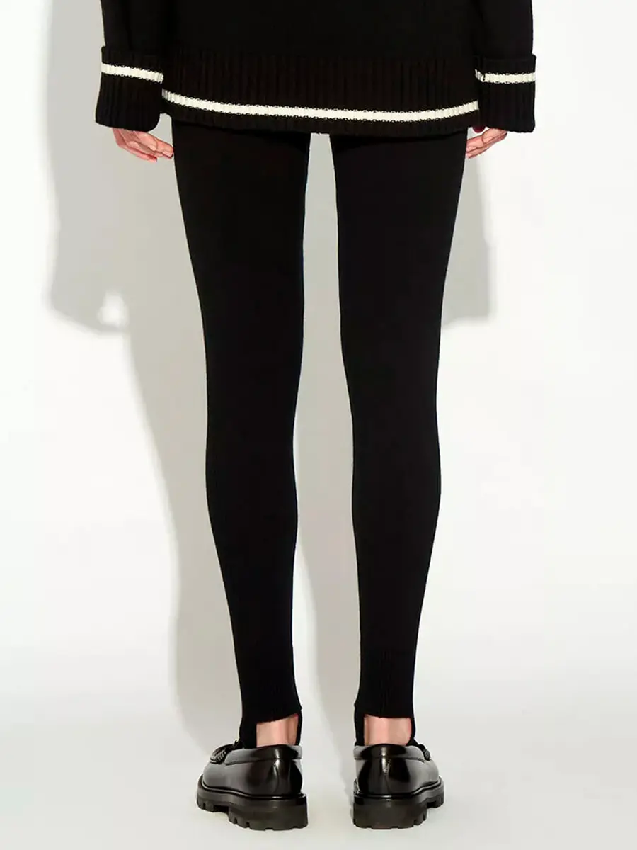 Леггинсы шерстяные со штрипками