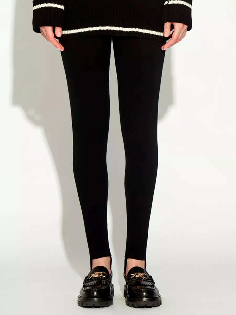 Леггинсы шерстяные со штрипками