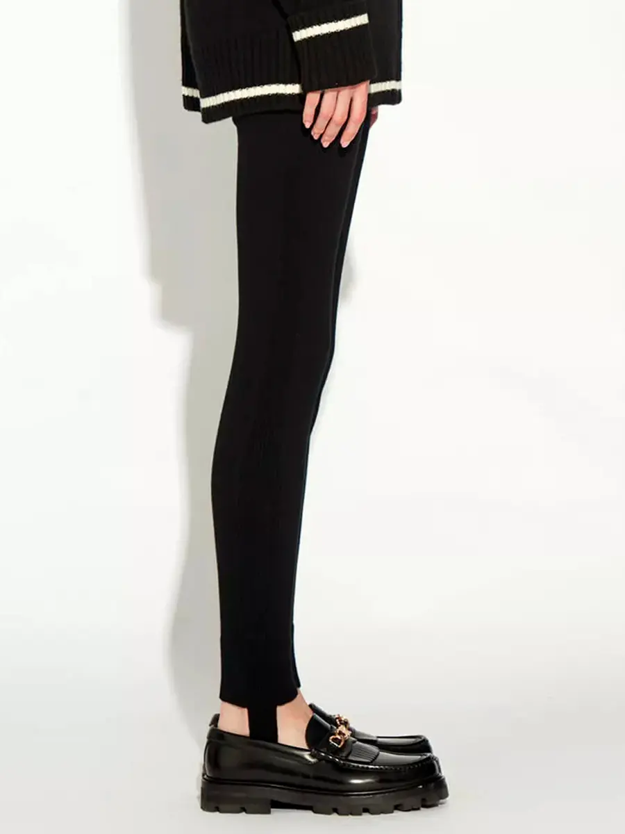 Леггинсы шерстяные со штрипками