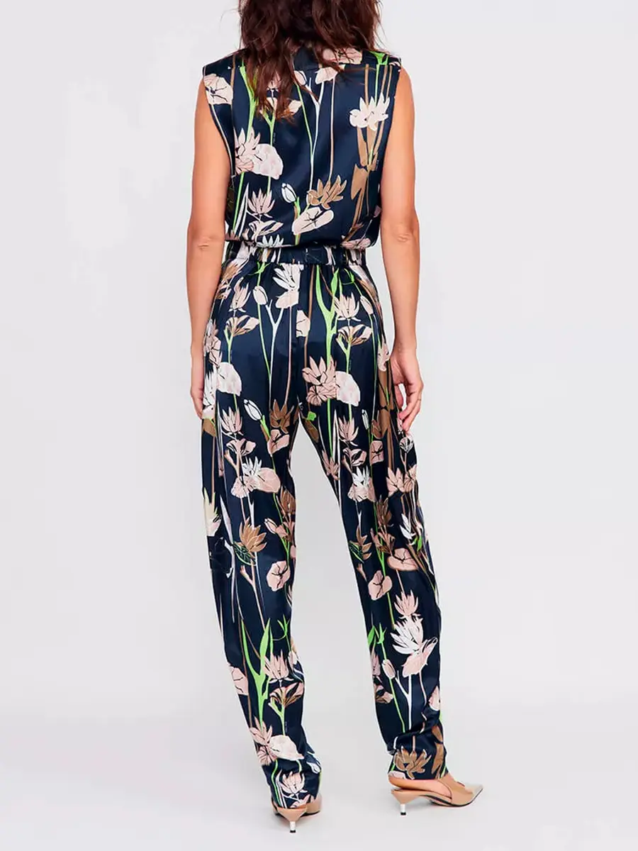 Брюки из хлопка и шелка