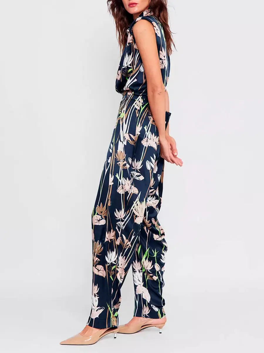 Брюки из хлопка и шелка