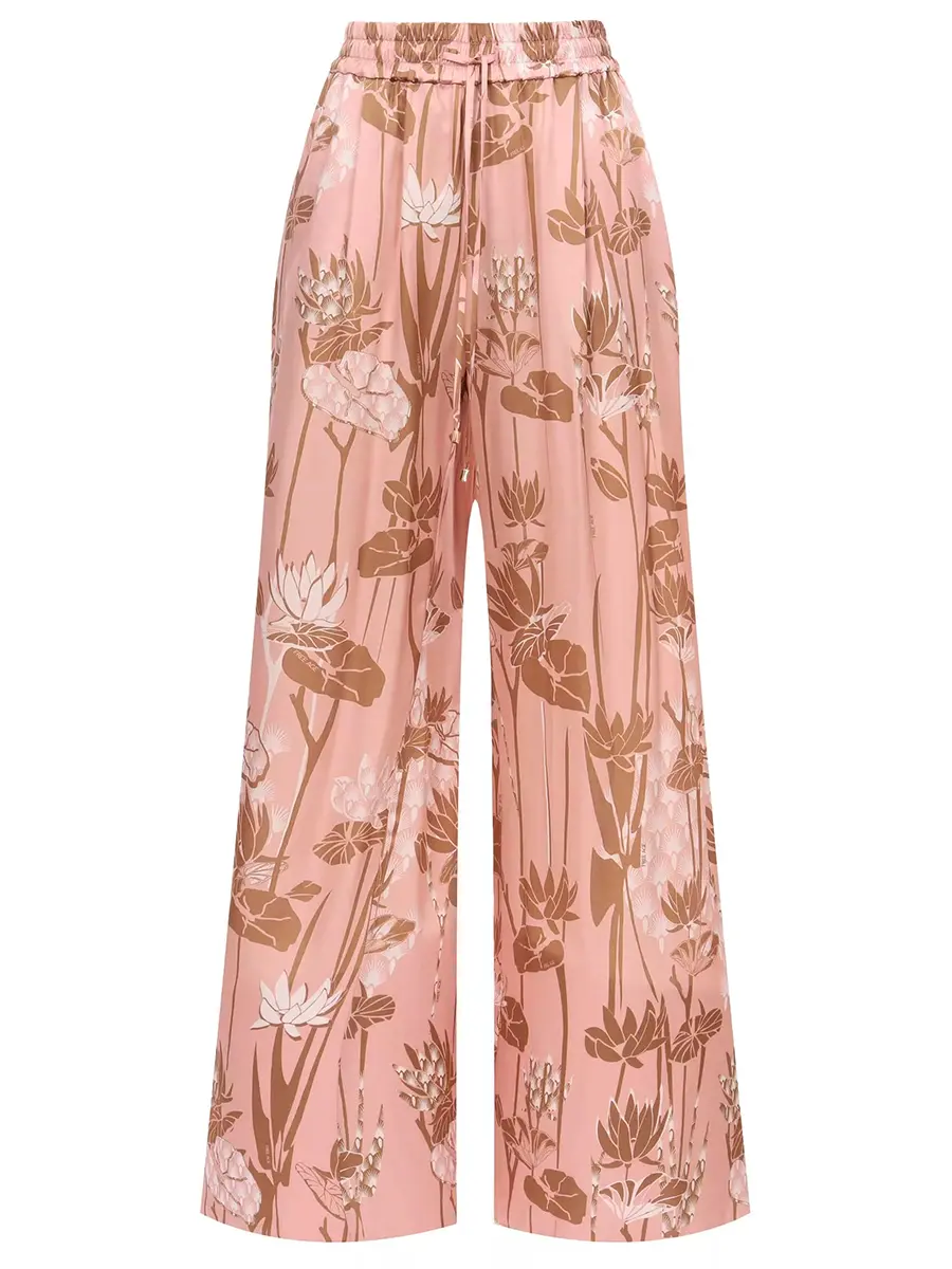 Брюки из хлопка и шелка