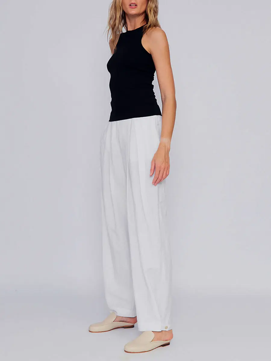 Брюки изо льна и вискозы