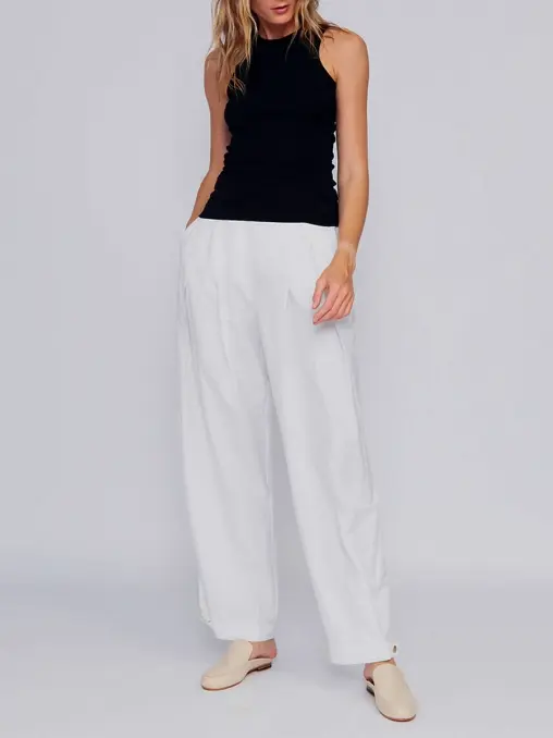 Брюки изо льна и вискозы FREE AGE